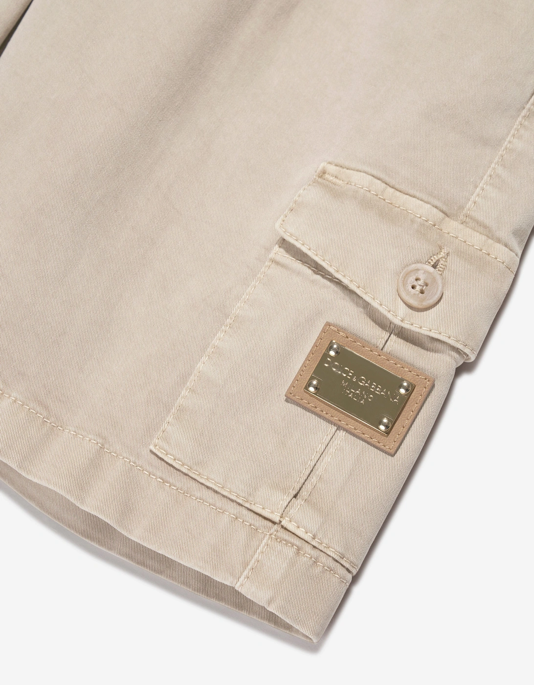 Boys Cargo Shorts in Beige