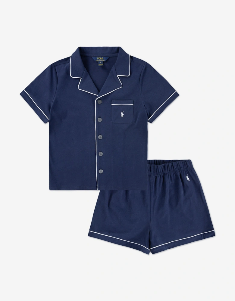 Girls Short Pyjamas Set in Navy