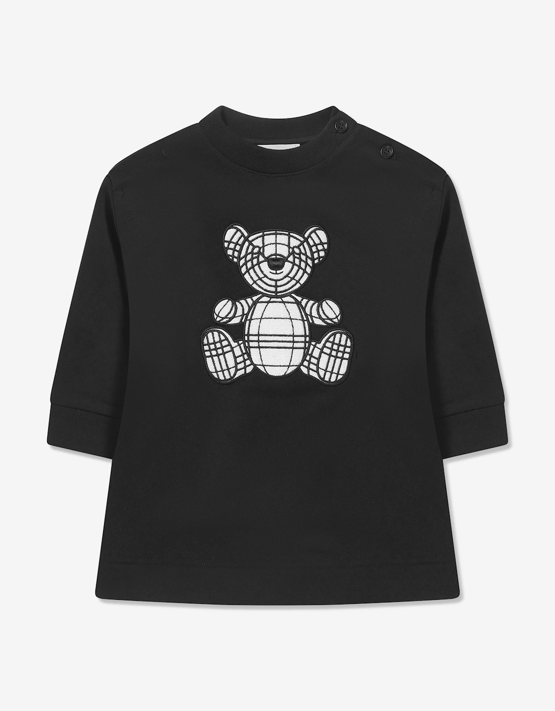 Baby Girls Long Sleeve Mini Talbot Dress In Black, 5 of 4