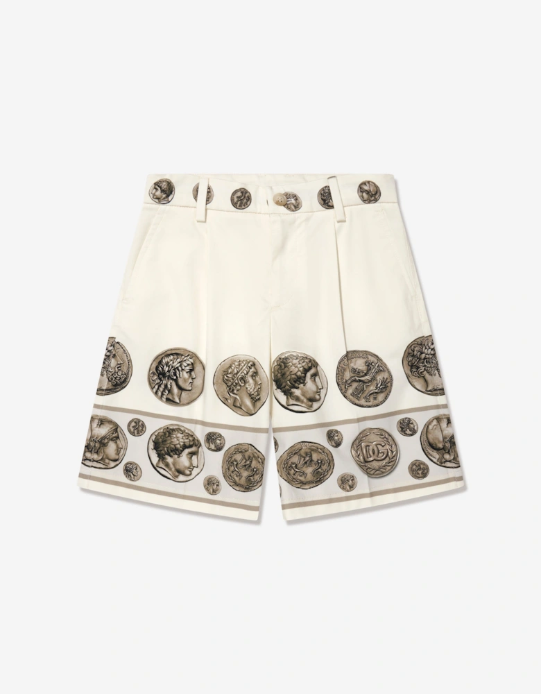 Boys Bermuda Shorts in Ivory