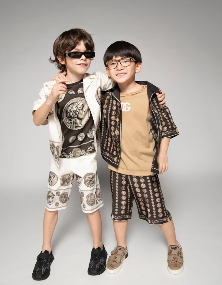Boys Bermuda Shorts in Ivory