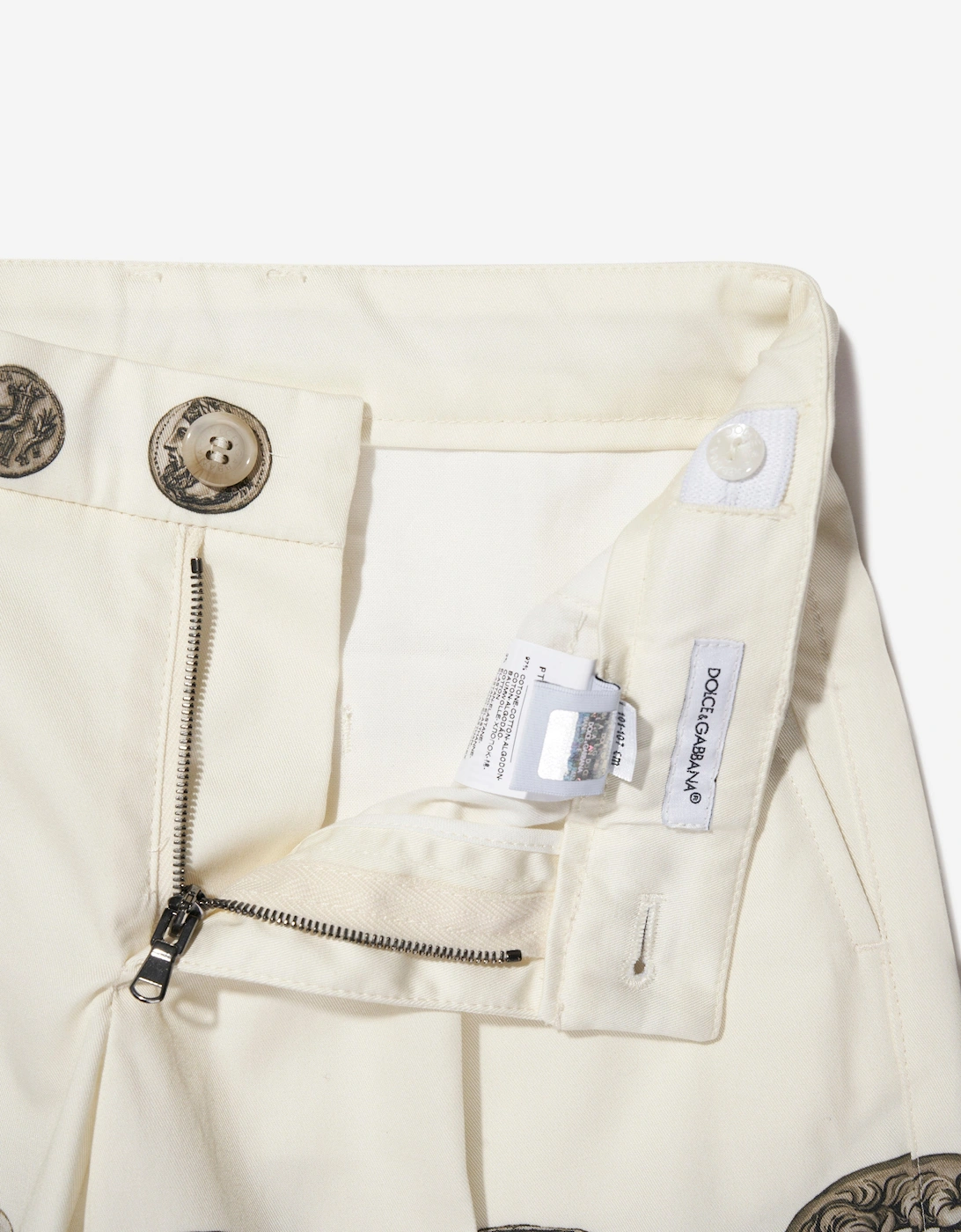 Boys Bermuda Shorts in Ivory