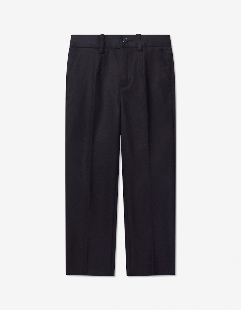 Boys Slim Fit Trousers in Navy