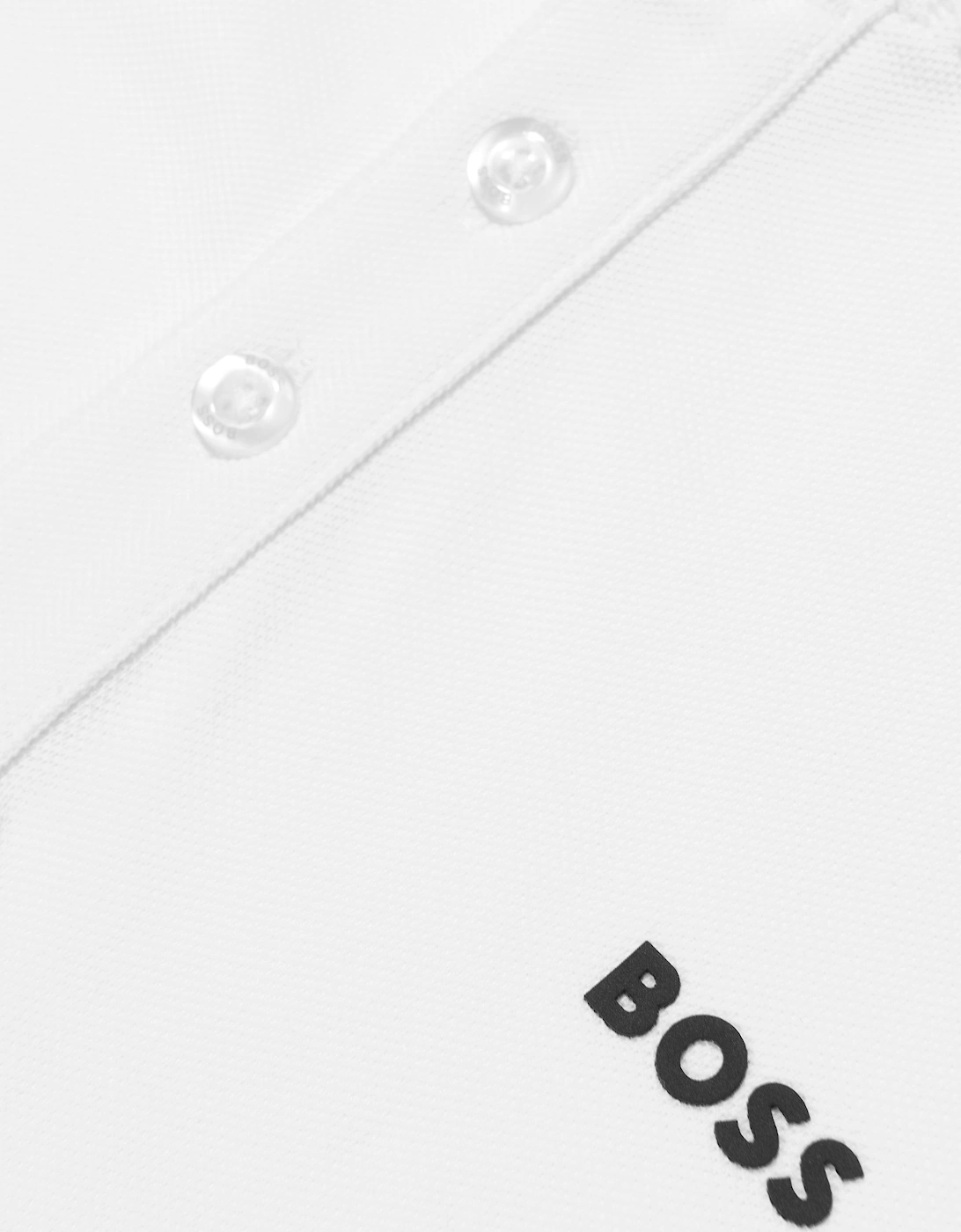 BOSS Boys Logo Polo Shirt in White