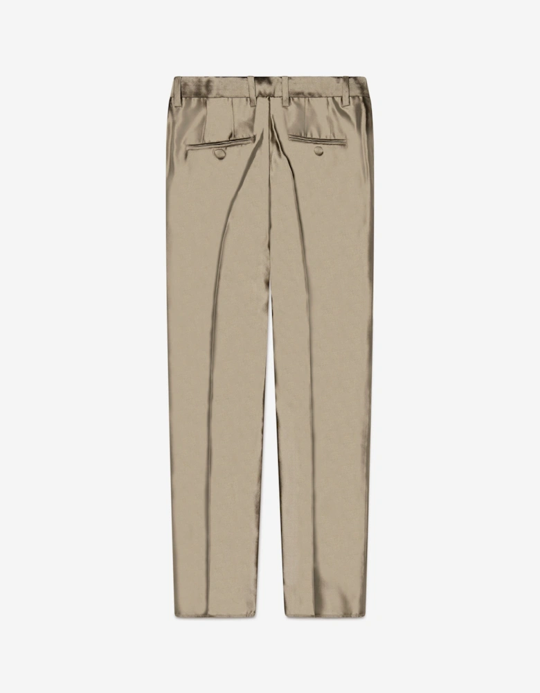 Boys Silk Suit Trousers in Gold