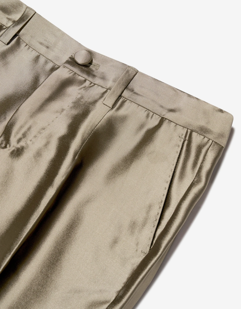 Boys Silk Suit Trousers in Gold