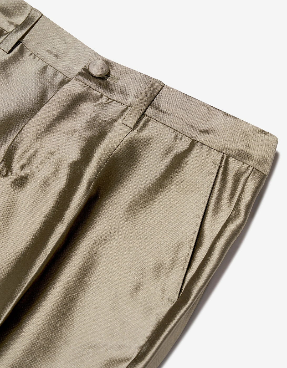 Boys Silk Suit Trousers in Gold