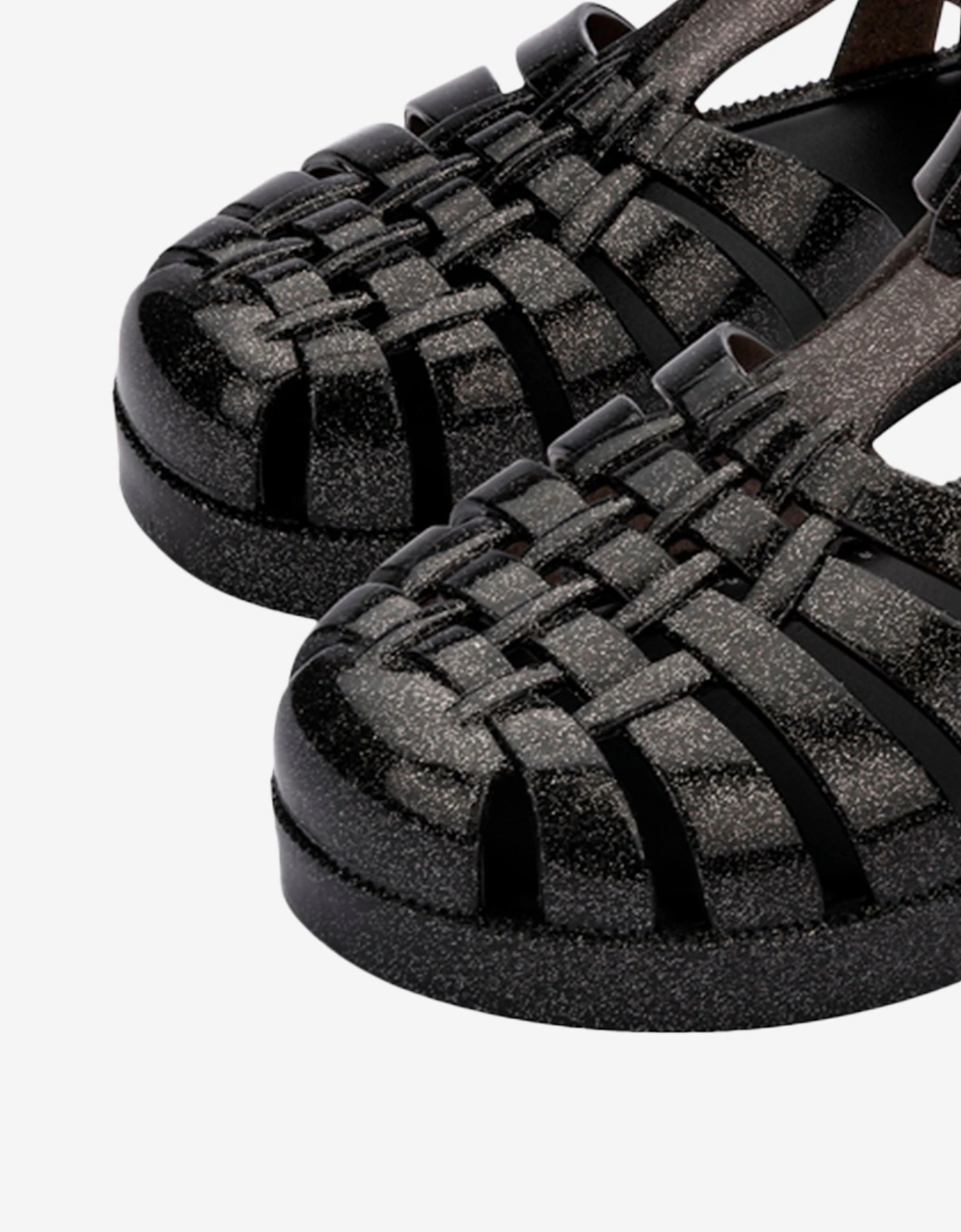 Girls Possession Shiny Sandals in Black