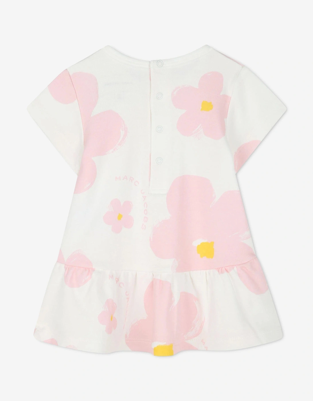 Baby Girls Daisy Print Dress in Ivory