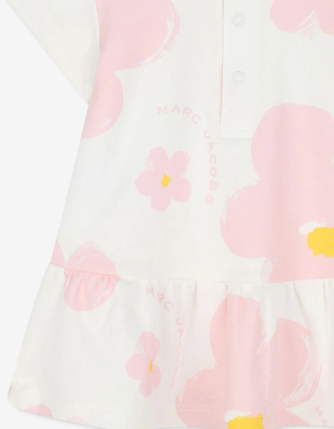Baby Girls Daisy Print Dress in Ivory