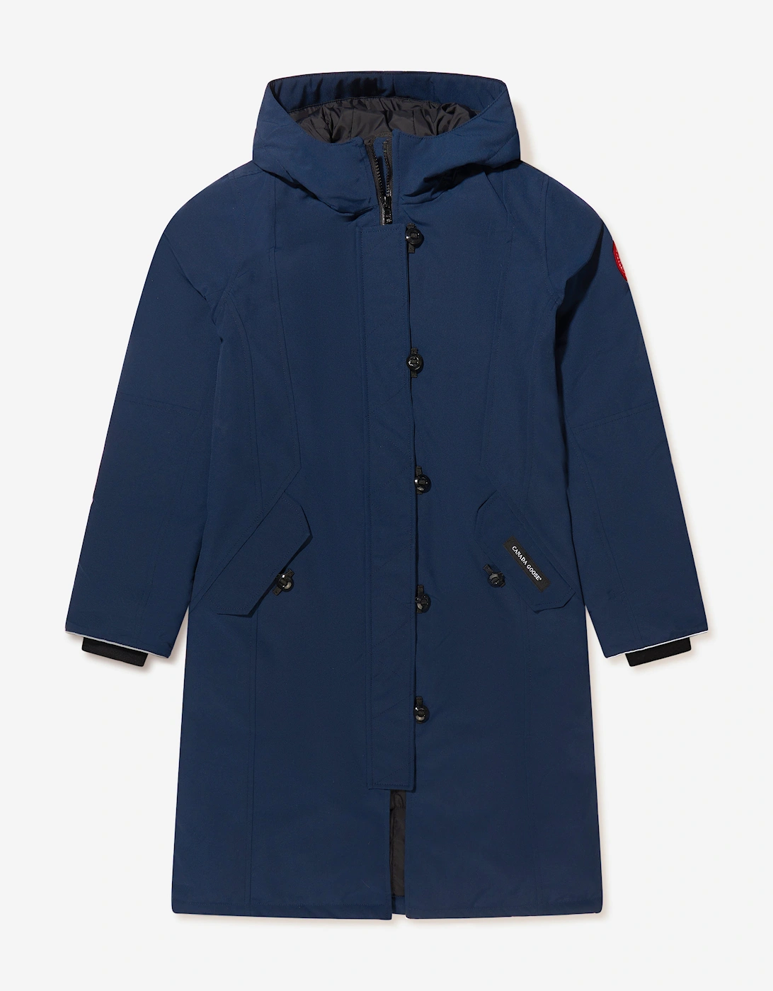 Girl's Canada Goose Girls Brittania Down Parka - Navy - Size: 7 years/8 years