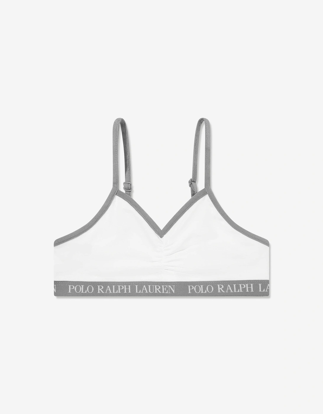 Girls Solid 2 Pack Bralettes Set in Grey