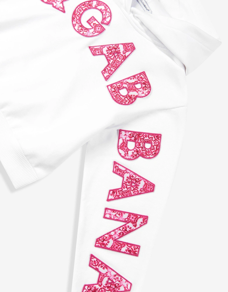 Girls Logo Hoodie in White