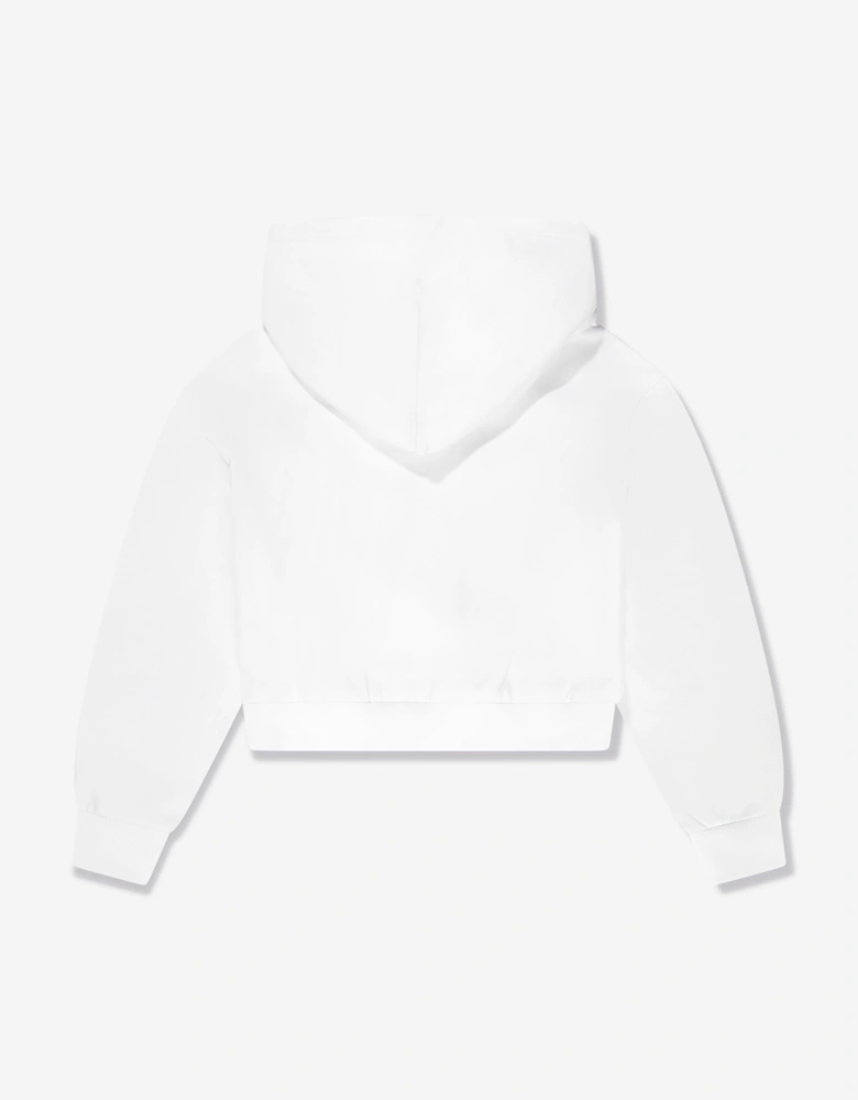 Girls Logo Hoodie in White