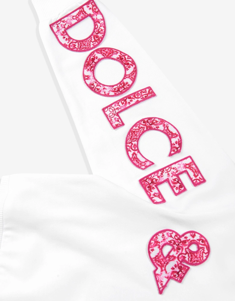 Girls Logo Hoodie in White