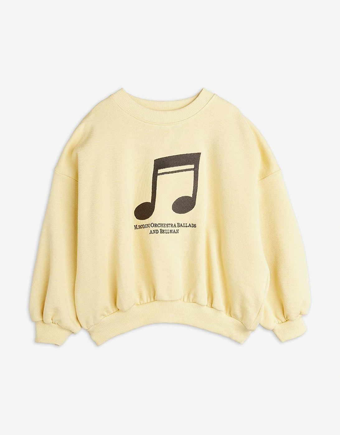 Girls Note Embroidered Sweatshirt in Yellow, 5 of 4