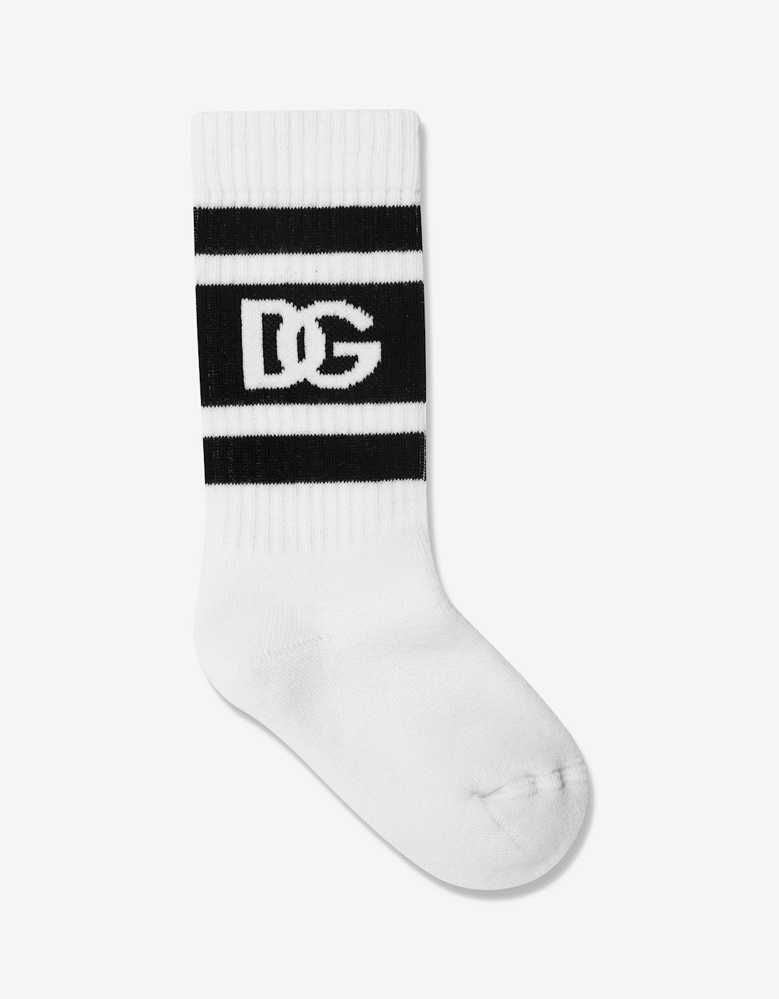 Dolce & Gabbana Girl's Dolce & Gabbana Boys Logo Socks in White