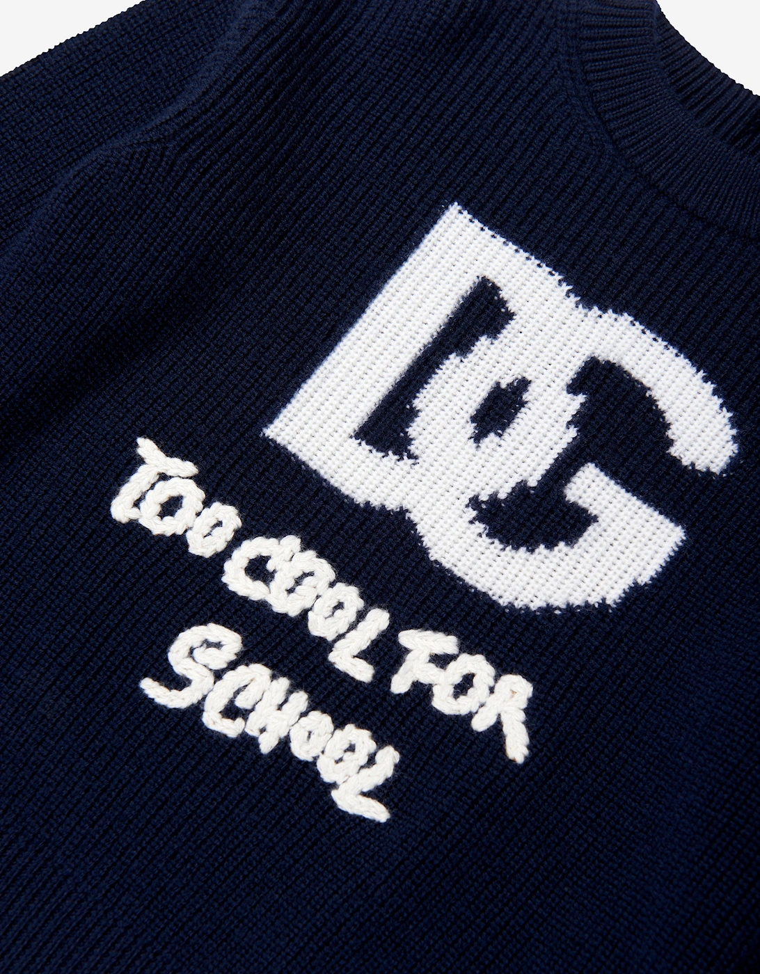 Girls Wool Logo Jumper in Navy