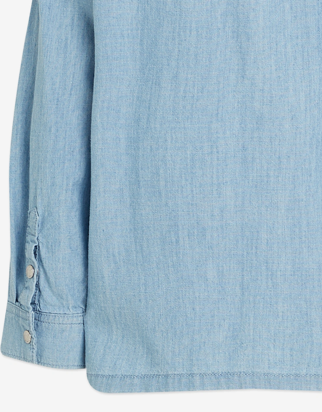 Boys Relaxed Chambray Shirt in Blue