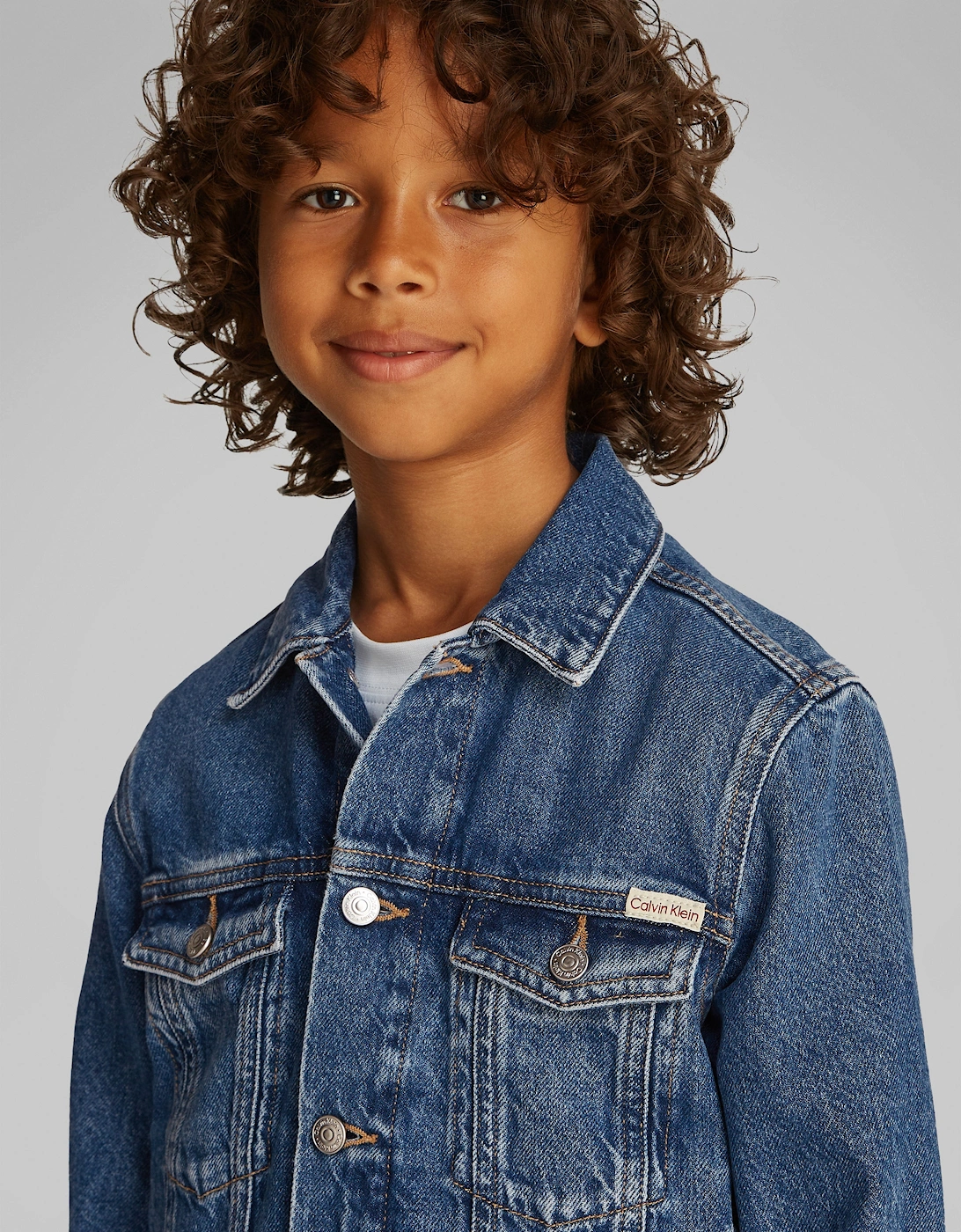 Boys Denim Trucker Jacket in Blue
