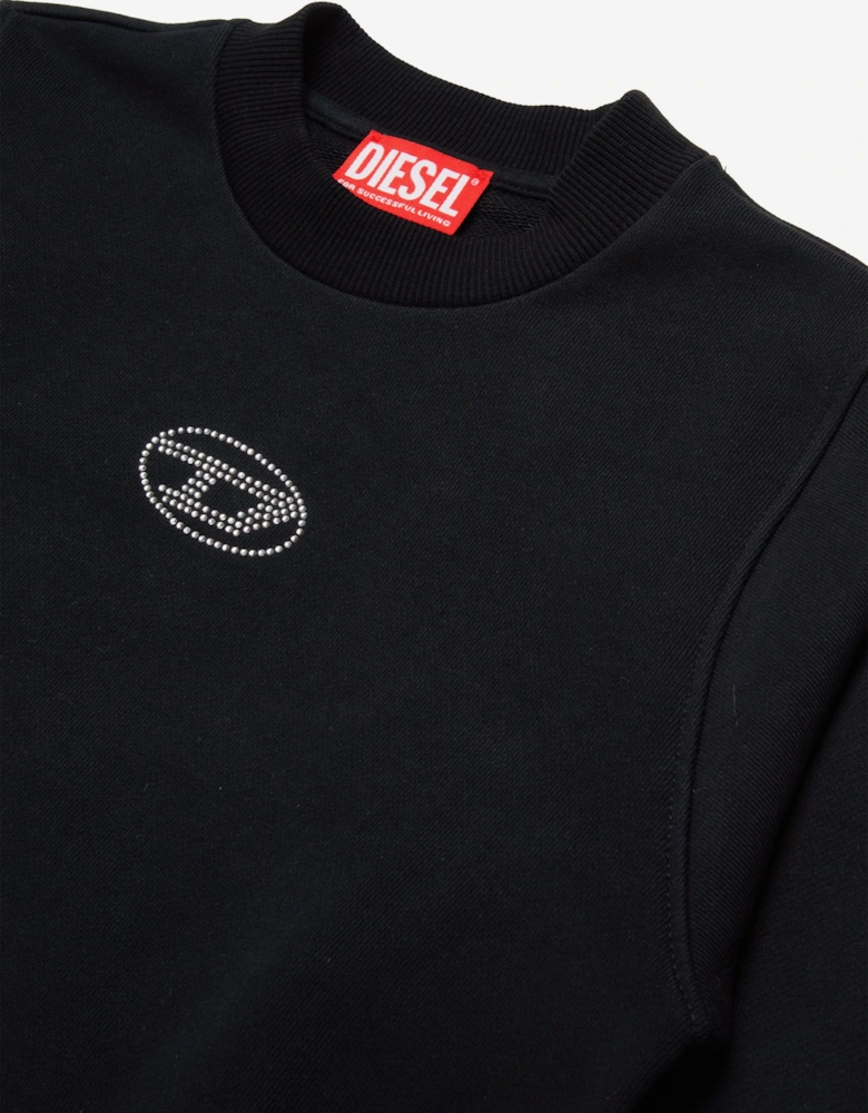 Girls Slemby Logo Sweatshirt in Black