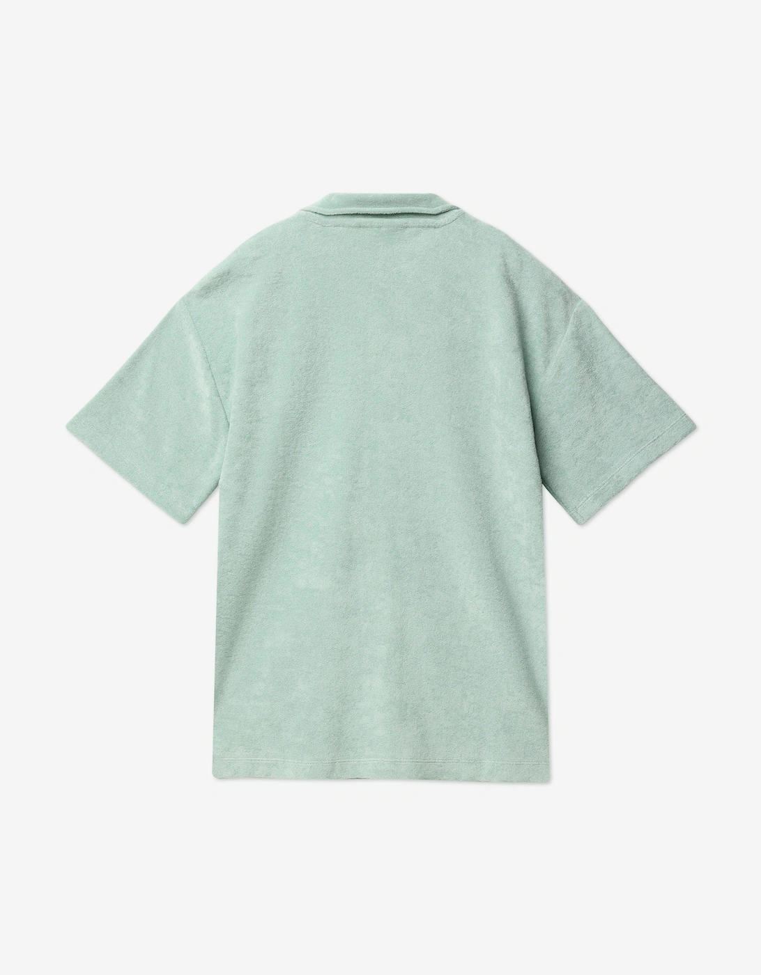 Boys Relaxed Towelling Shirt in Green