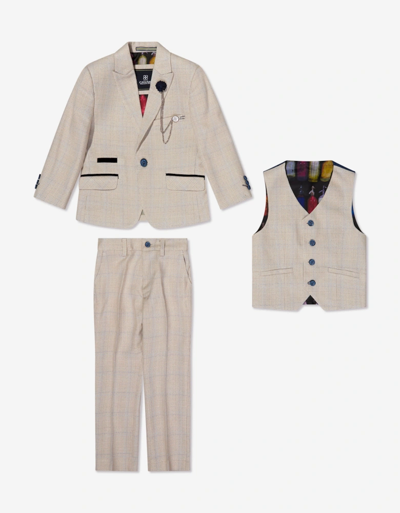 Boys Caridi Suit in Beige
