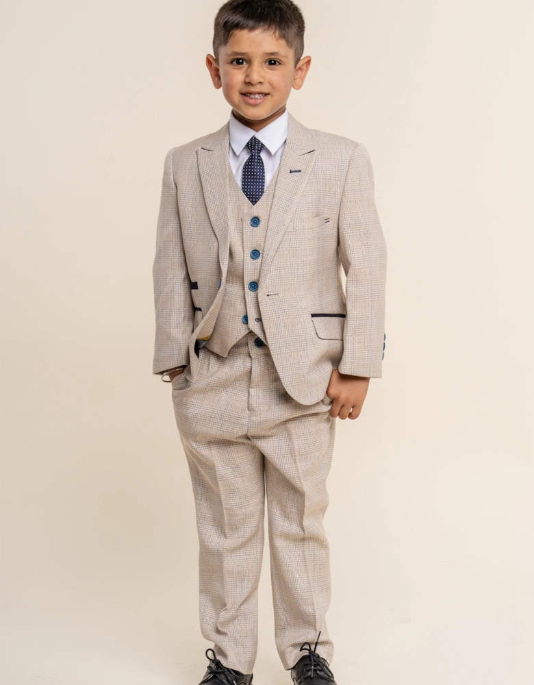 Boys Caridi Suit in Beige