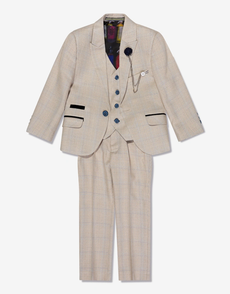 Boys Caridi Suit in Beige