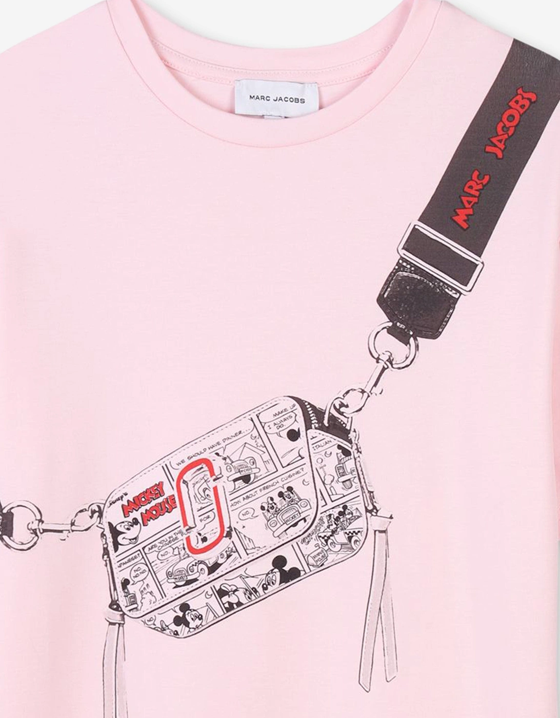 Girls Disney Snapshot Bag Print Dress in Pink