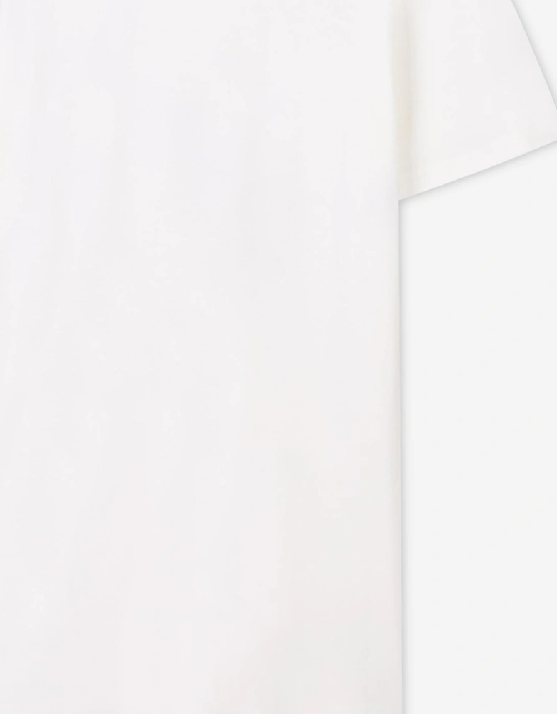 Girls Snapshot Bag Print Dress in Ivory