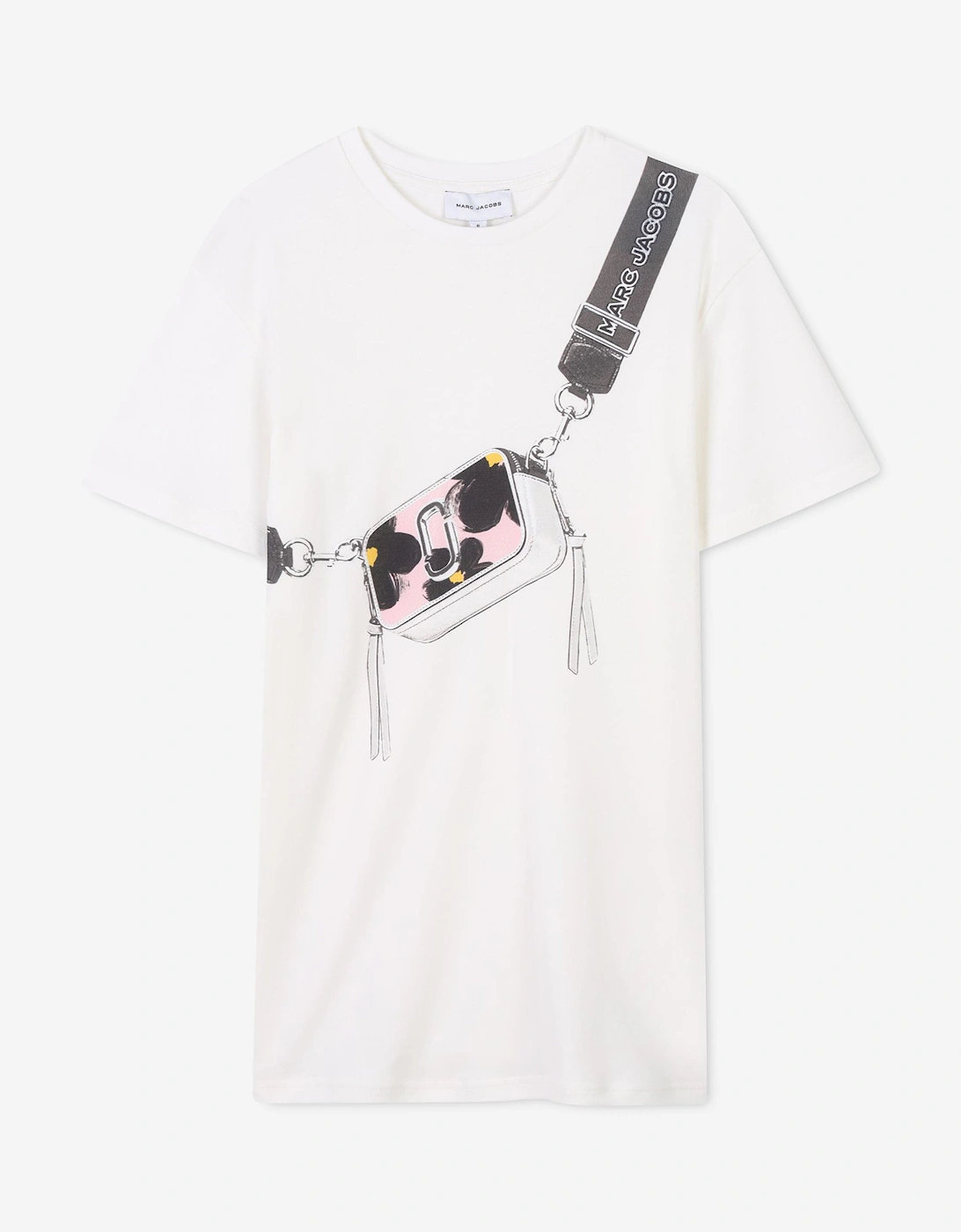 Girls Snapshot Bag Print Dress in Ivory, 5 of 4