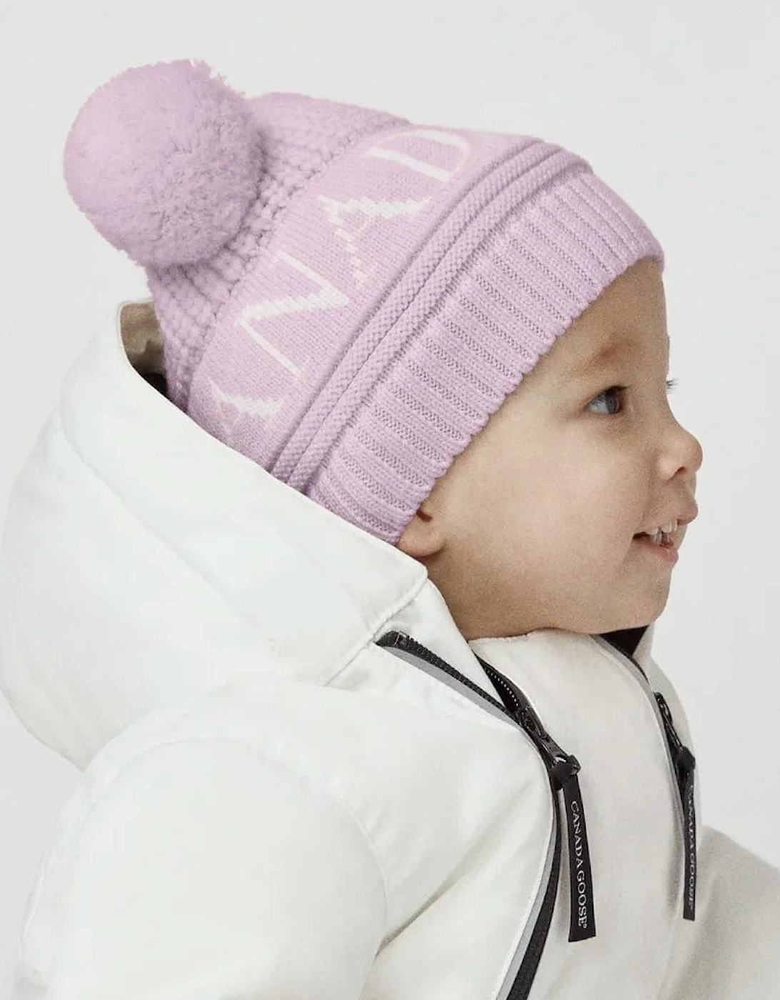 Baby Girls Double Pom Pom Hat in Pink