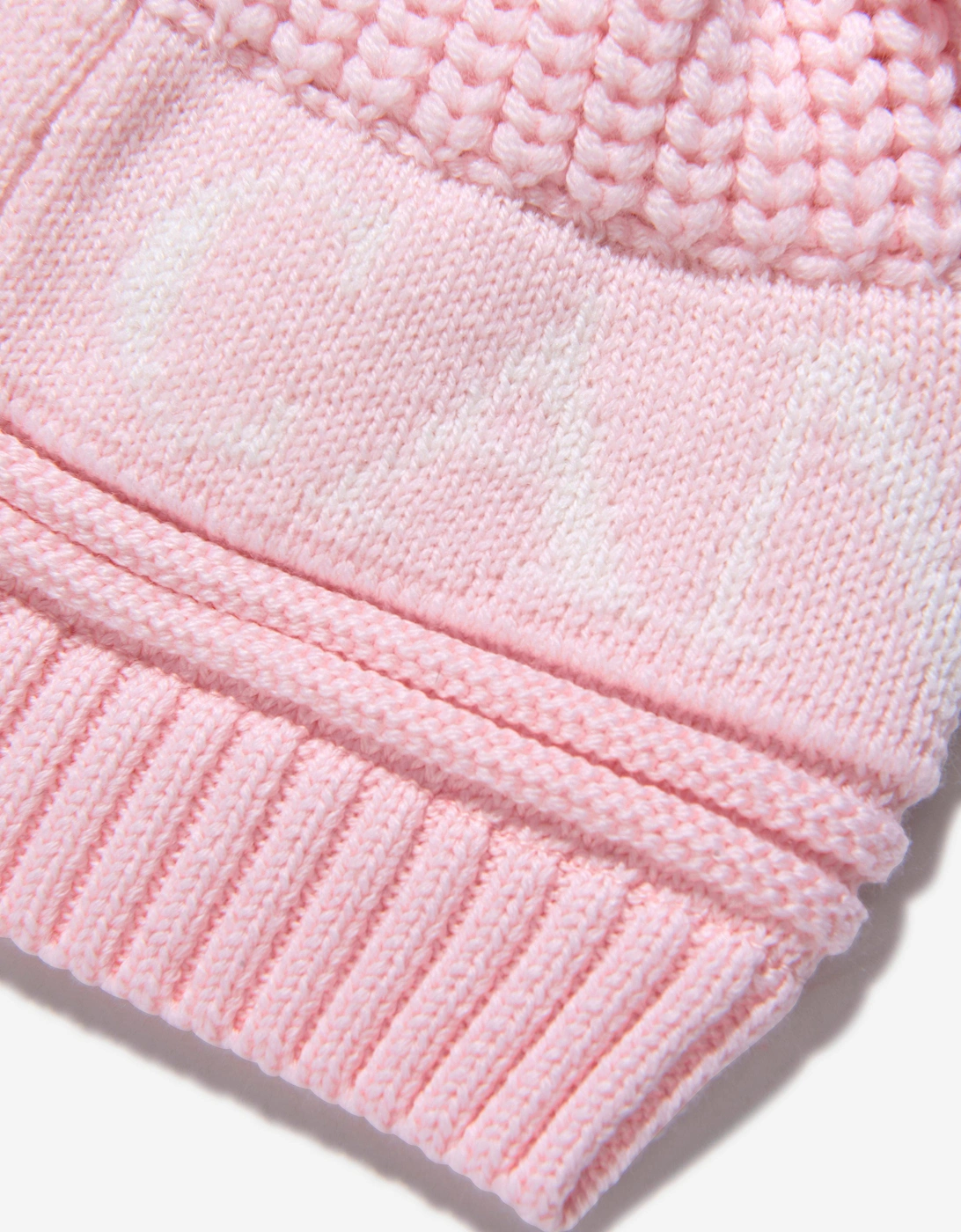 Baby Girls Double Pom Pom Hat in Pink