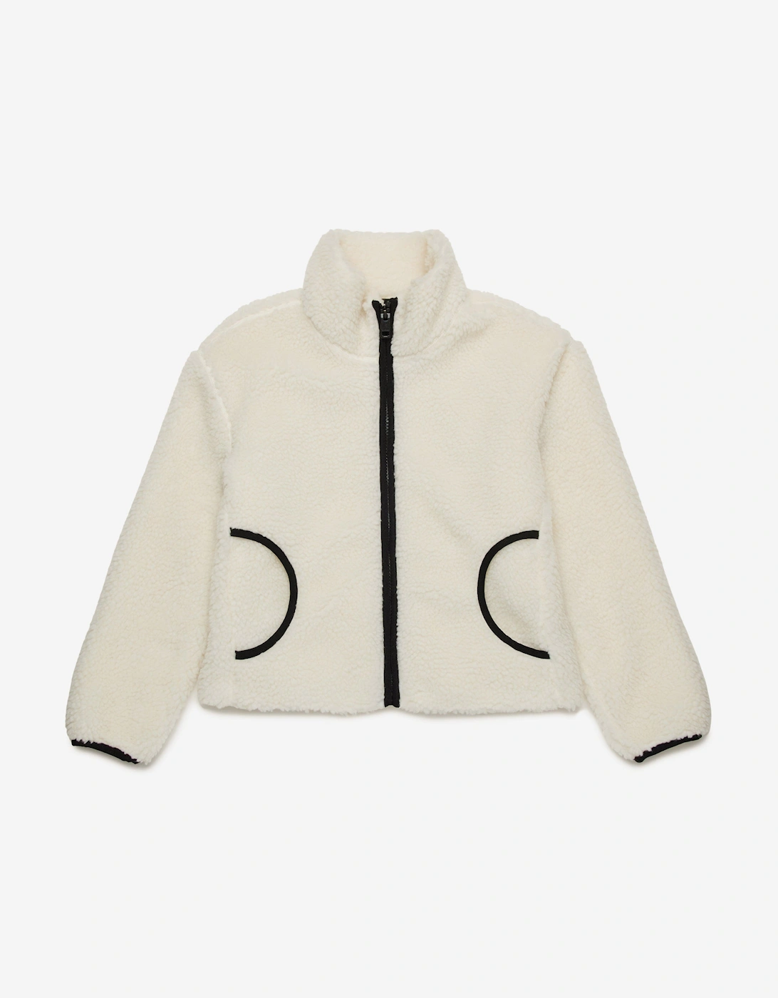 Girls Polar Fleece Jacket in Ivory, 6 of 5