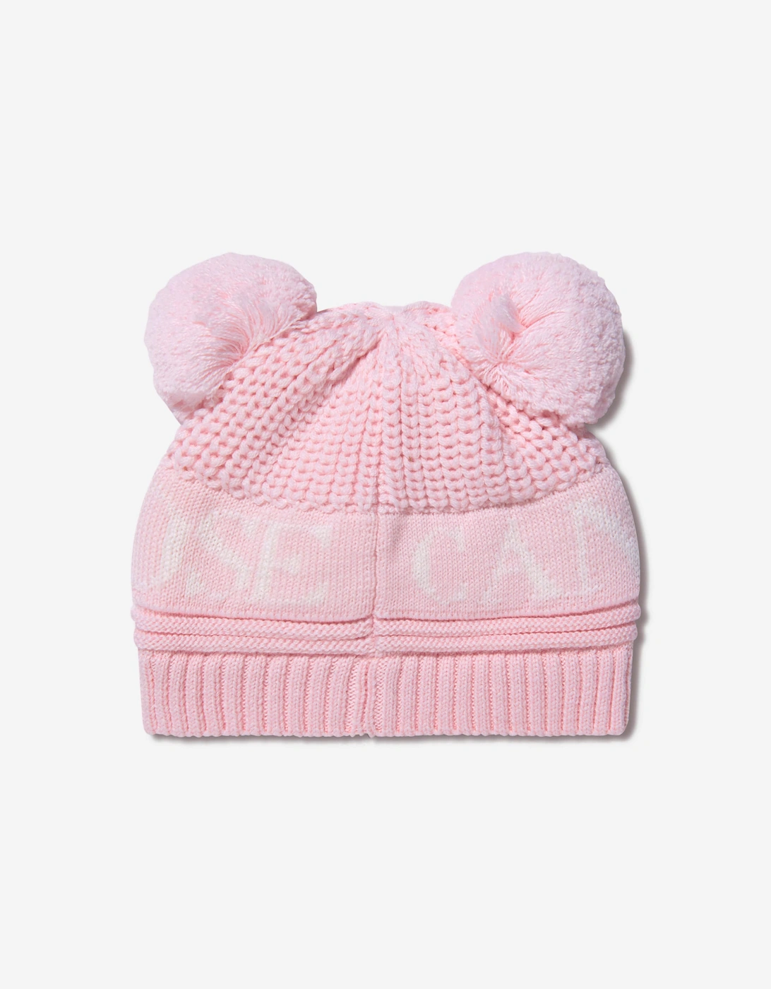 Baby Girls Double Pom Pom Hat in Pink