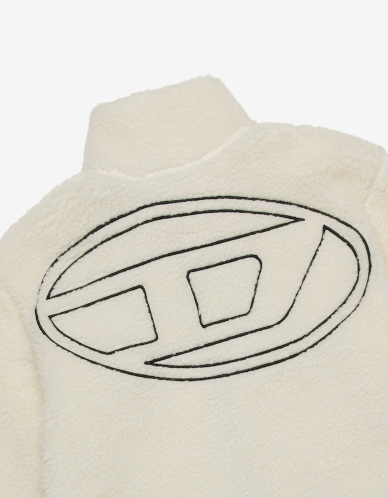 Girls Polar Fleece Jacket in Ivory