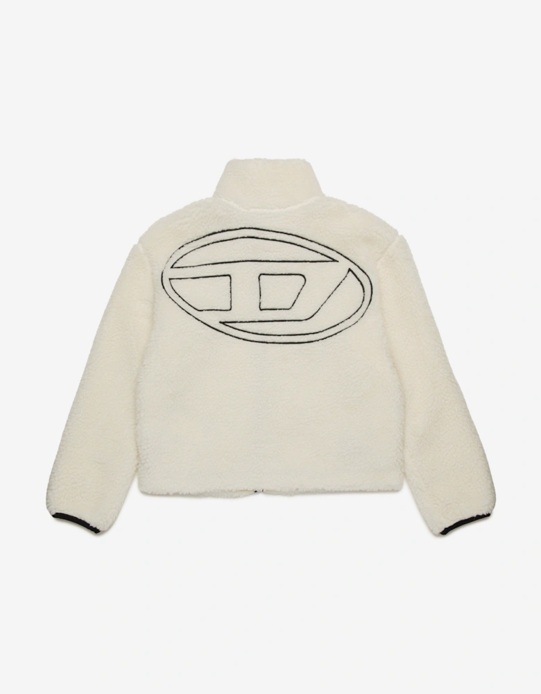 Girls Polar Fleece Jacket in Ivory
