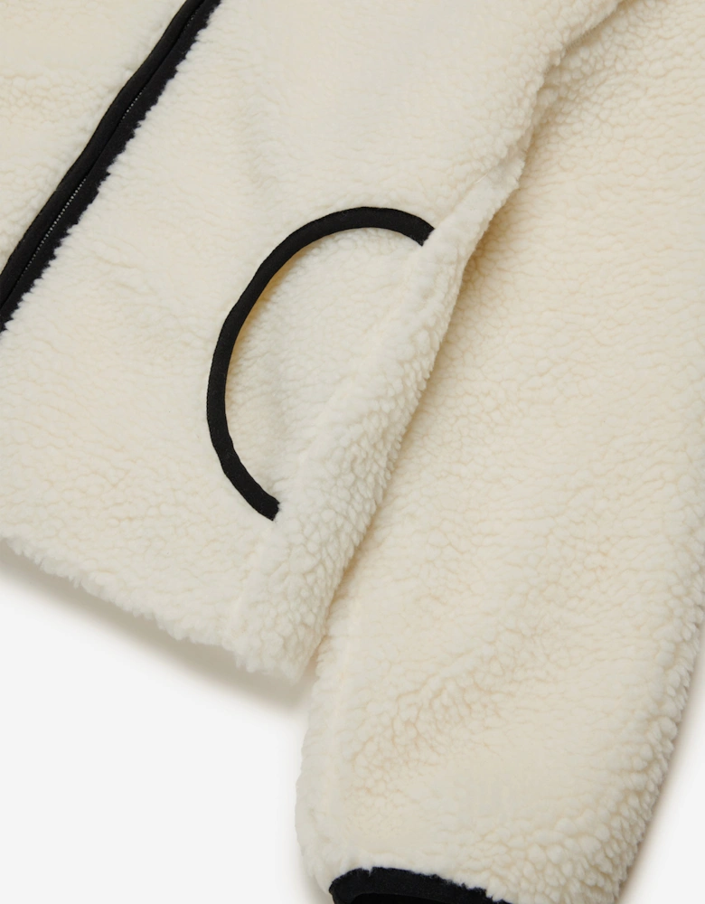 Girls Polar Fleece Jacket in Ivory