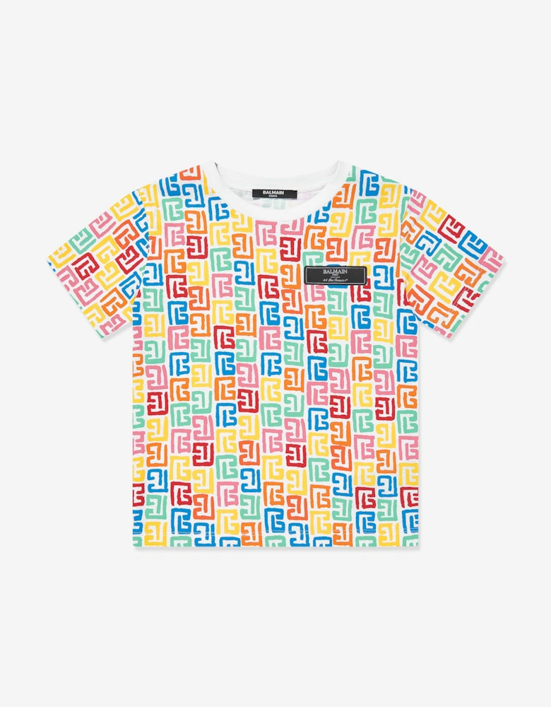 Kids Monogram Logo T-Shirt in Multicolour