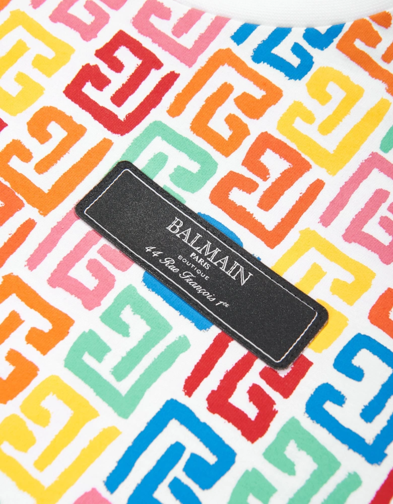 Kids Monogram Logo T-Shirt in Multicolour