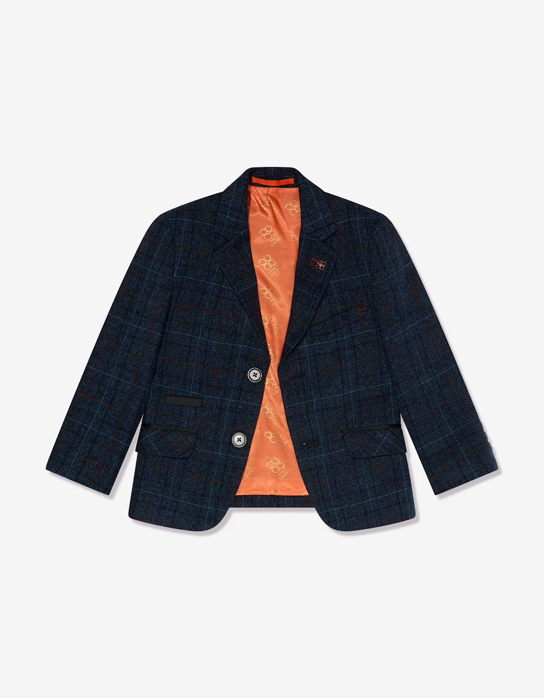 Boys Cody Tweed Suit in Blue