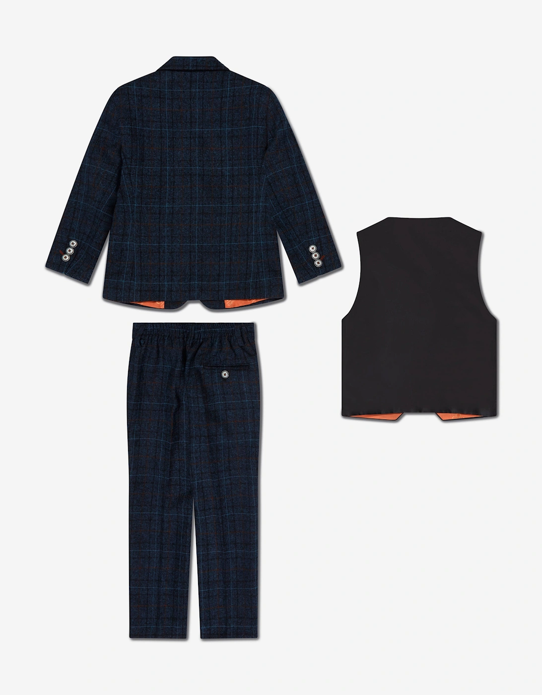 Boys Cody Tweed Suit in Blue