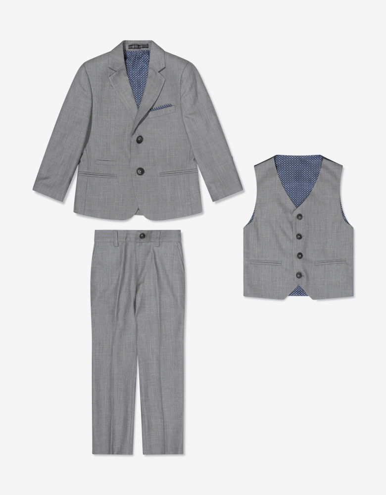 Boys Reegan 3 Piece Suit in Grey