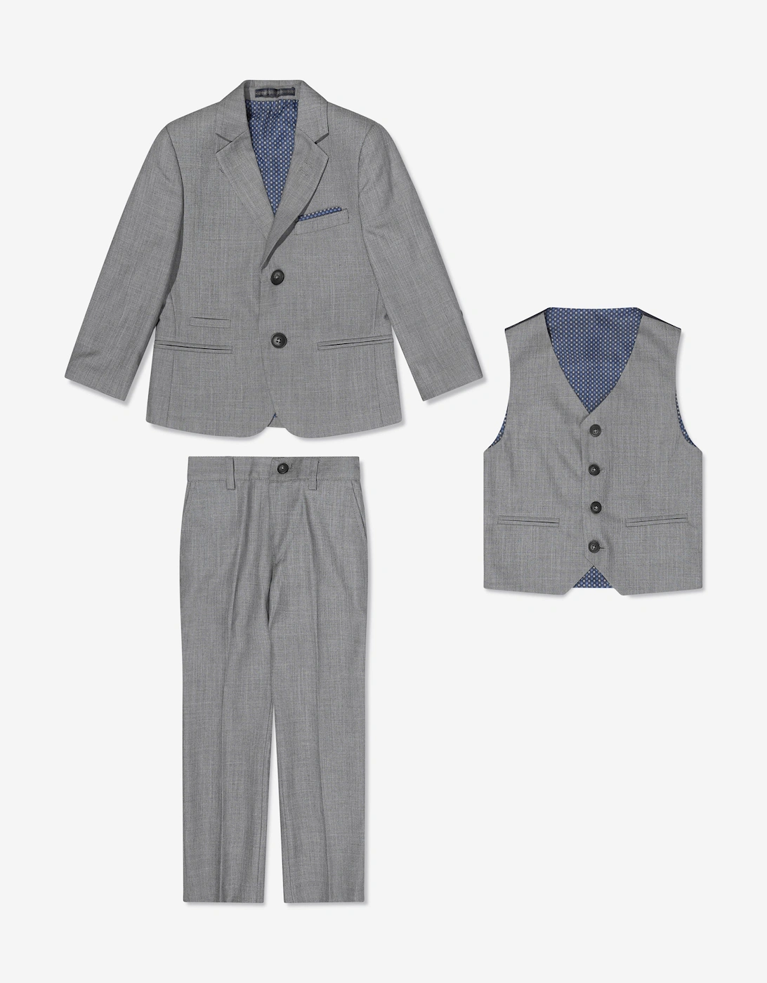 Boys Reegan 3 Piece Suit in Grey