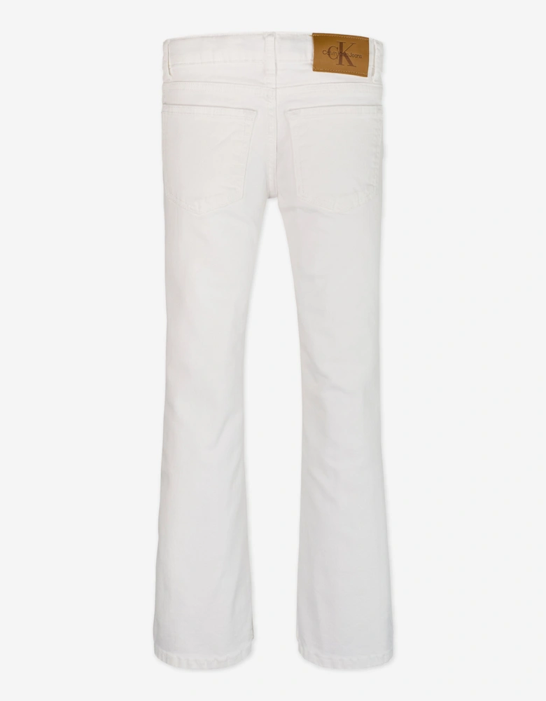 Girls Flared Jeans in White