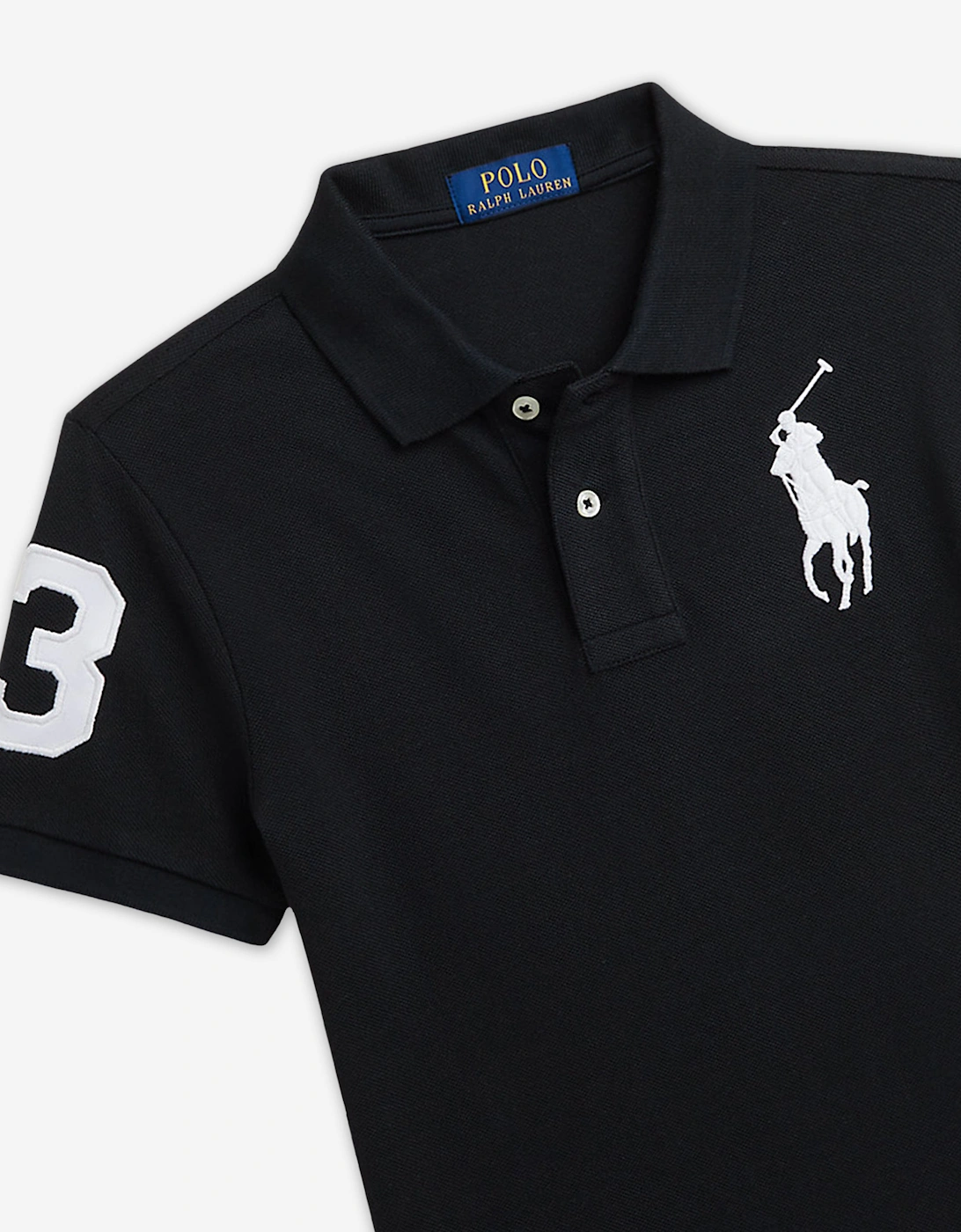 Boys Slim Fit Polo Shirt in Black