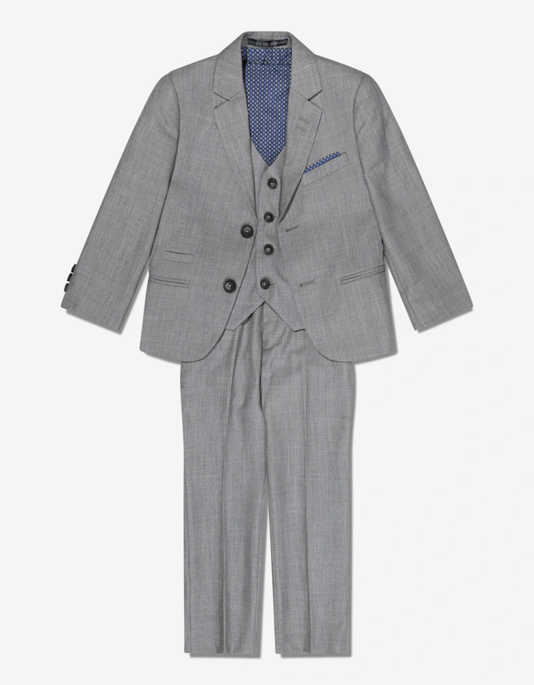 Boys Reegan 3 Piece Suit in Grey