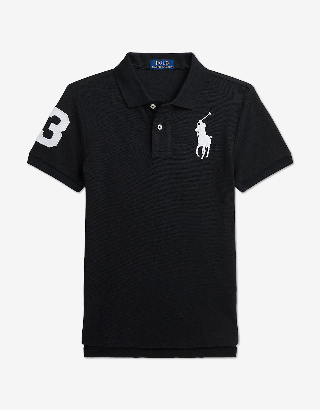 Boys Slim Fit Polo Shirt in Black, 5 of 4