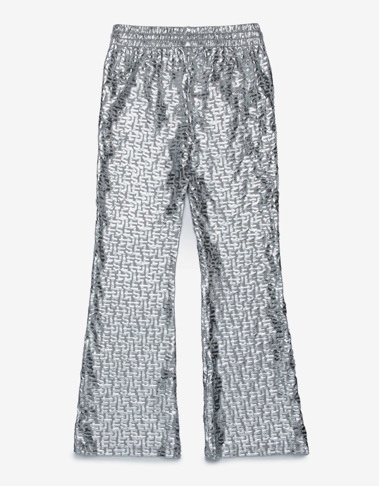 Girls Pendyx Branded Trousers in Silver
